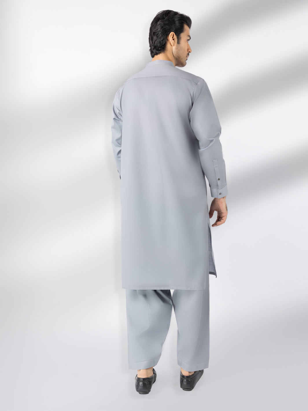 Light Grey Cotton Kameez Shalwar - AL-KS-3242B