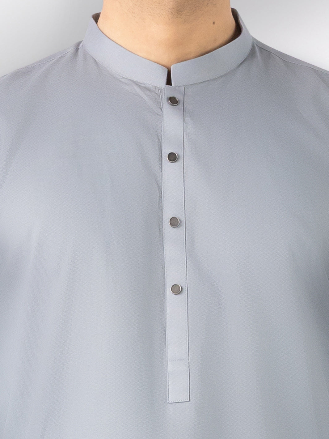 Light Grey Cotton Kameez Shalwar - AL-KS-3242B