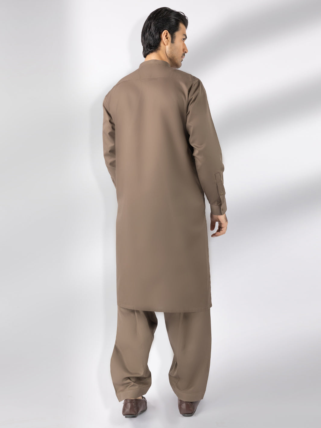 Olive Green Cotton Kameez Shalwar - AL-KS-3242E