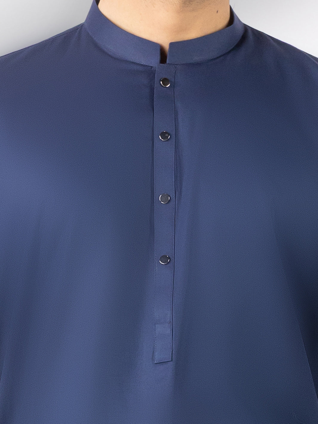 Dark Blue Cotton Kameez Shalwar - AL-KS-3242F