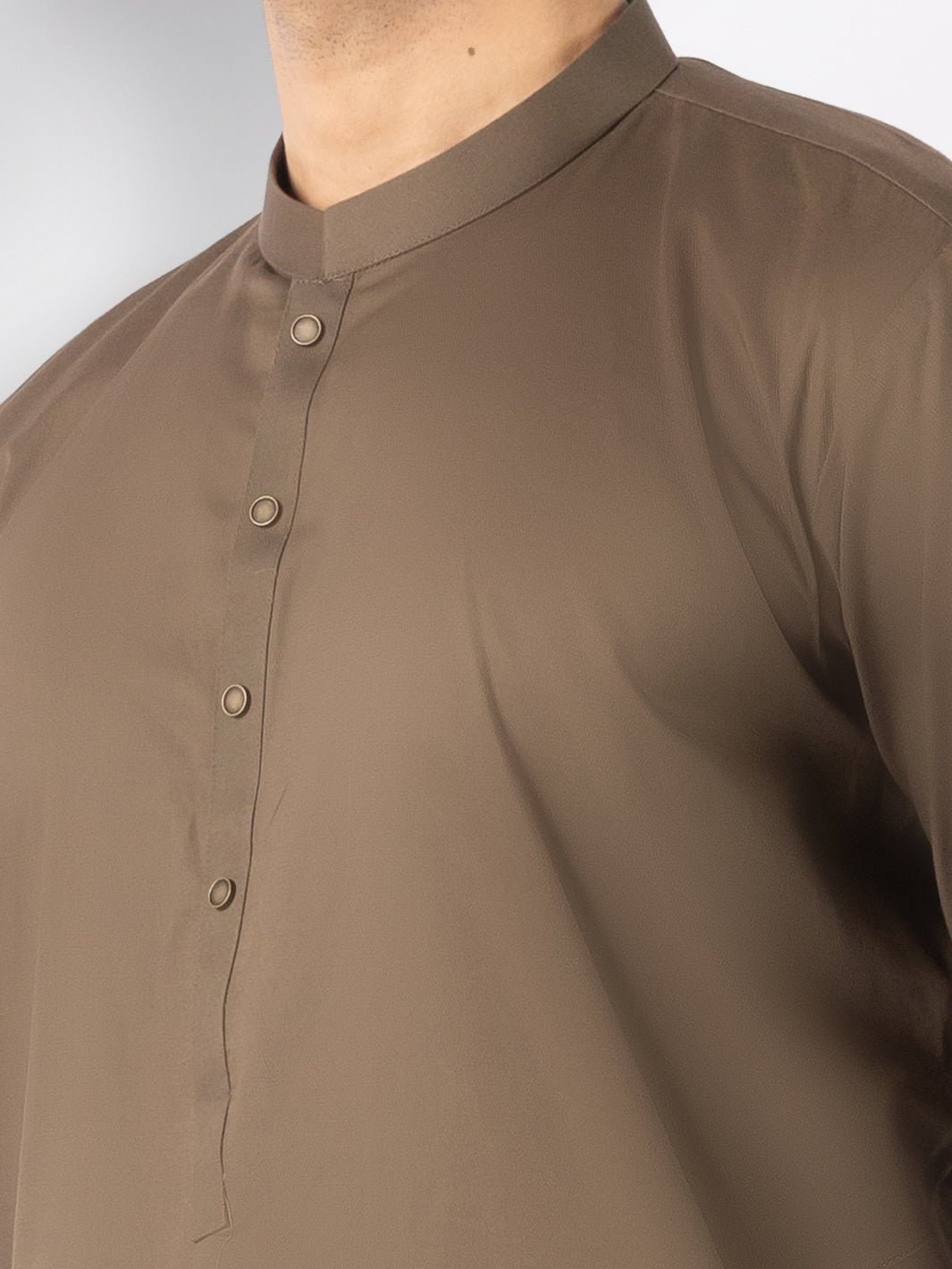 Olive Blended Kameez Shalwar - AL-KS-3243E