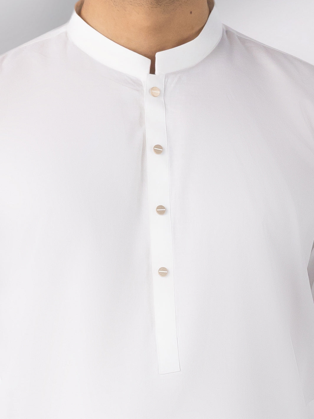 White Blended Kameez Shalwar - AL-KS-3243A