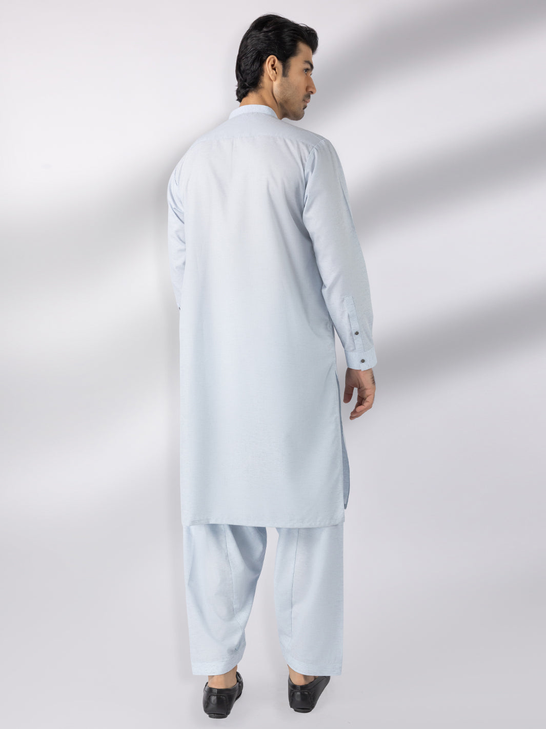 Sky Blue Blended Kameez Shalwar - AL-KS-3244A