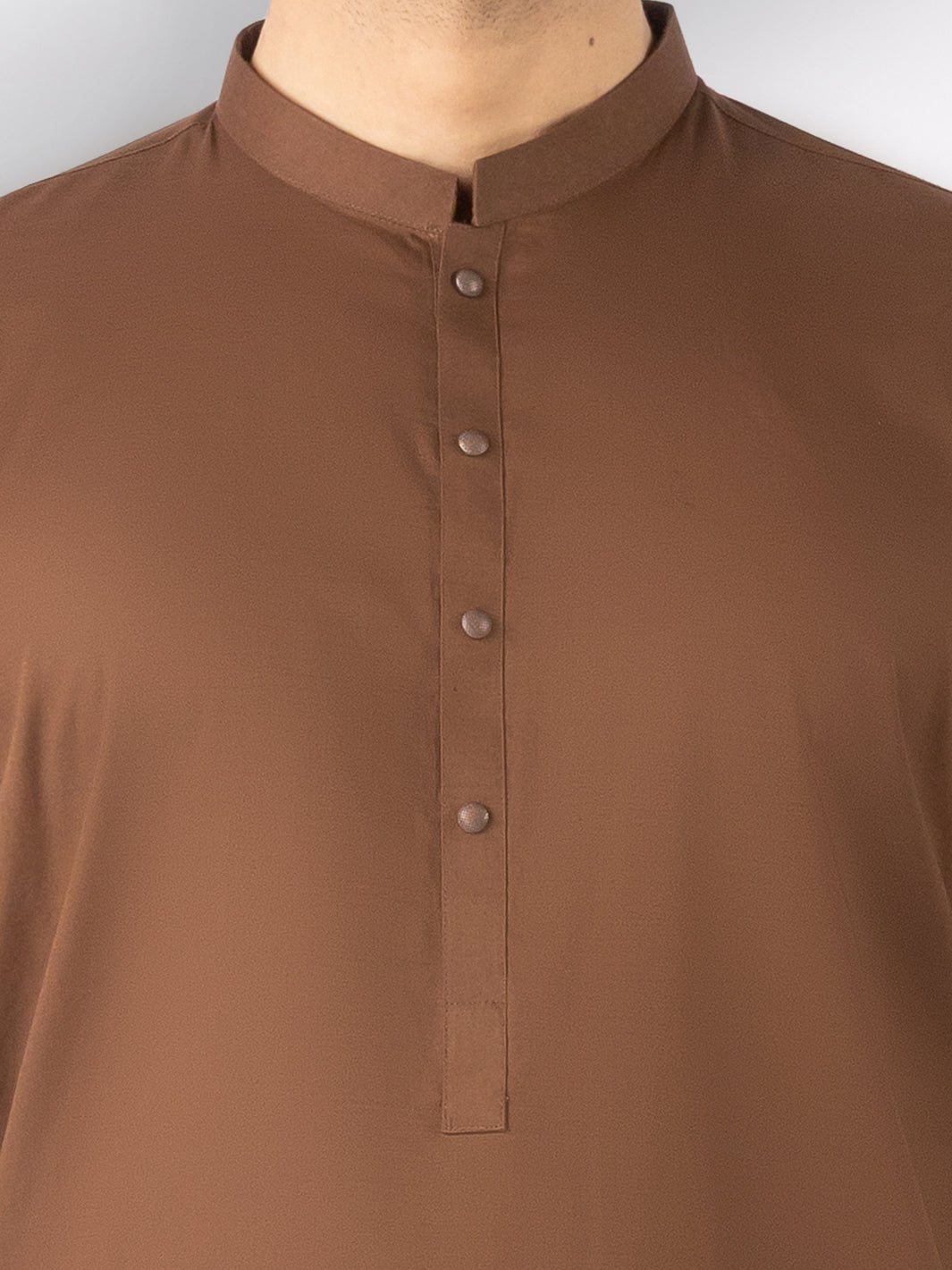Brown Cotton Kameez Shalwar - AL-KS-3245A