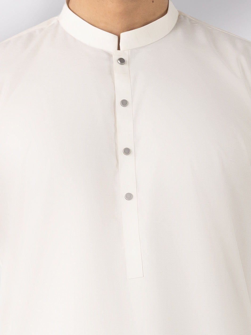 Off White Blended Kameez Shalwar - AL-KS-3247A