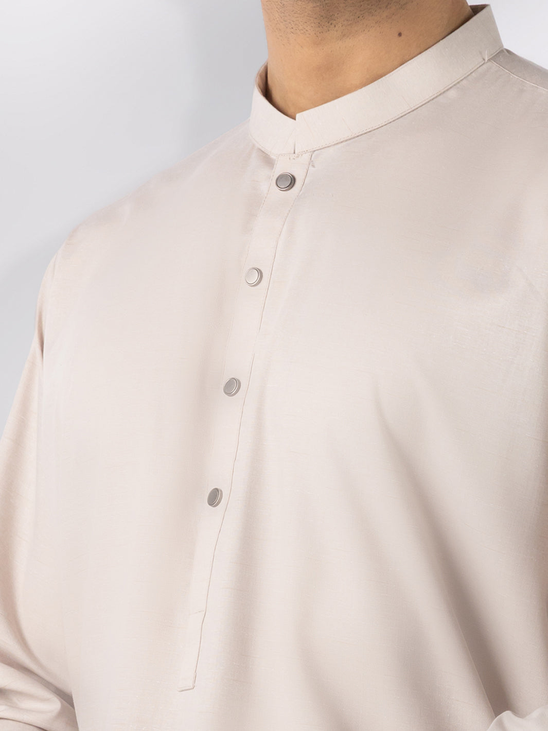 Beige Blended Kameez Shalwar - AL-KS-3247C