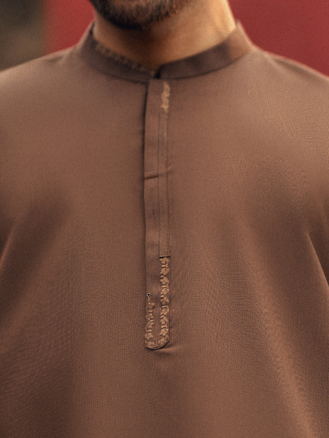 Brown Semi-Formal Kameez Shalwar - AL-KS-3253