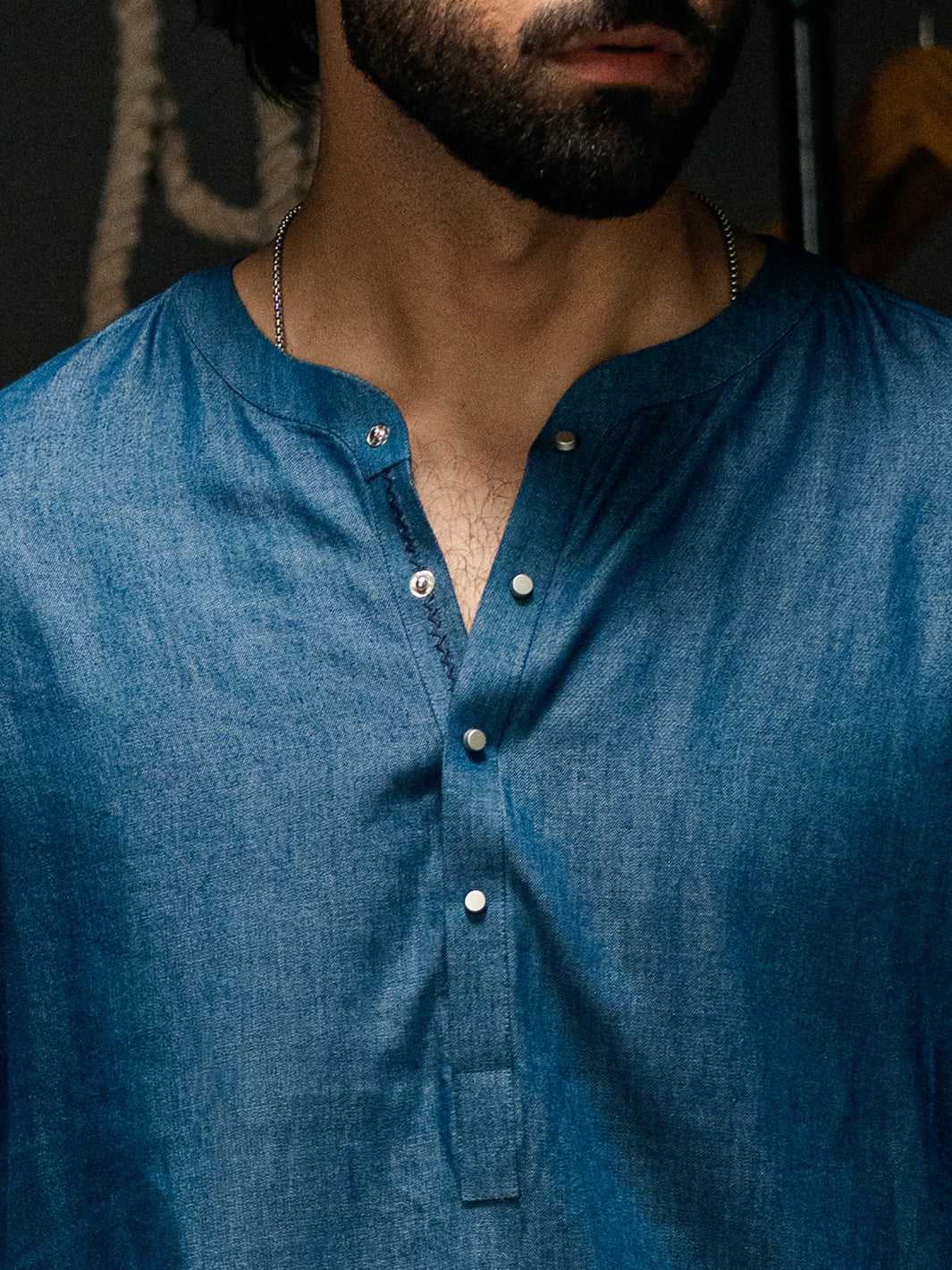 Blue Blended Kurta Trousers - AL-KT-3262