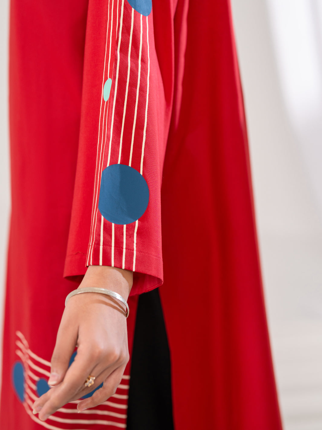 Red Lawn Kurti - AL-LK-1183