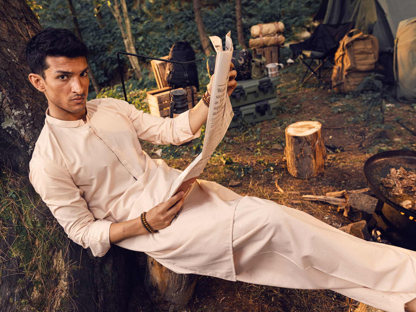 Peach Blended Kameez Shalwar - AL-KS-2947