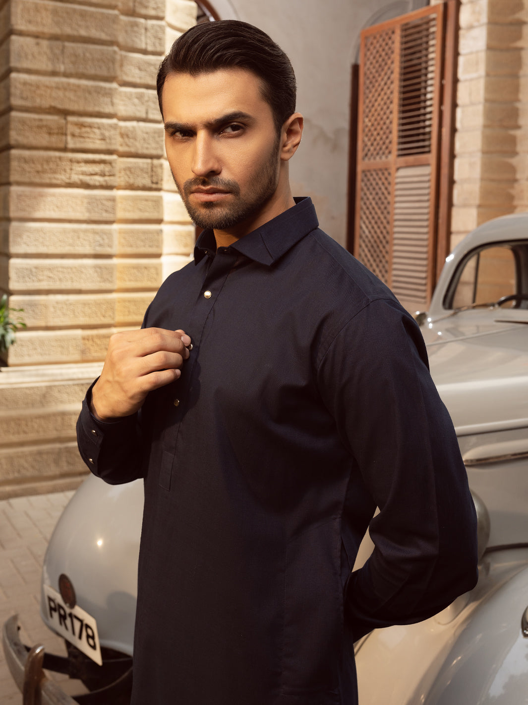 Bl-Mn Blended Kameez Shalwar - ALWA-KS-403