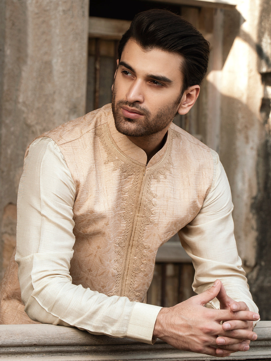 Beige Blended Waistcoat - AL-WC-491