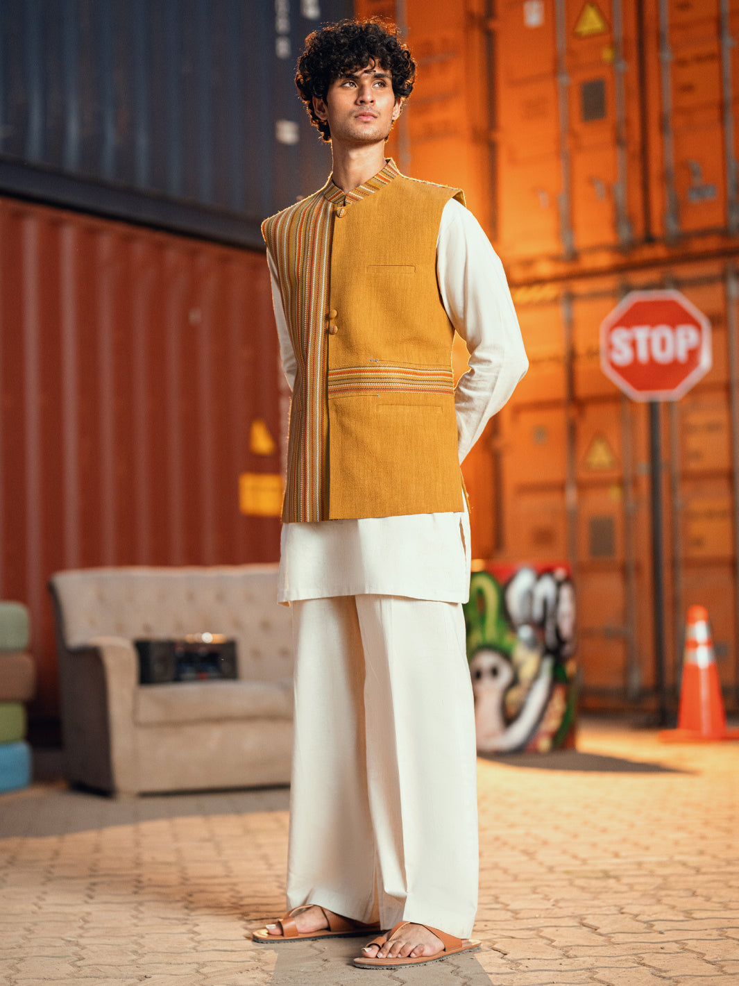 Mustard Formal Waistcoat - AL-WC-493