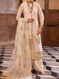 Golden Jacquard Formal 3Pc Stitched - AL-3PS-LS-516