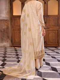 Golden Jacquard Formal 3Pc Stitched - AL-3PS-LS-516