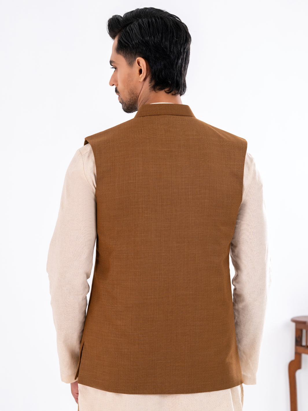 Beige Blended Waistcoat - AL-WC-594