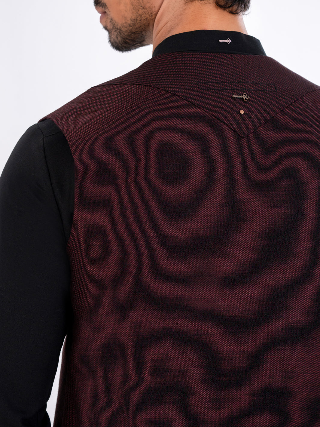 Maroon Blended Waistcoat - AL-WC-595