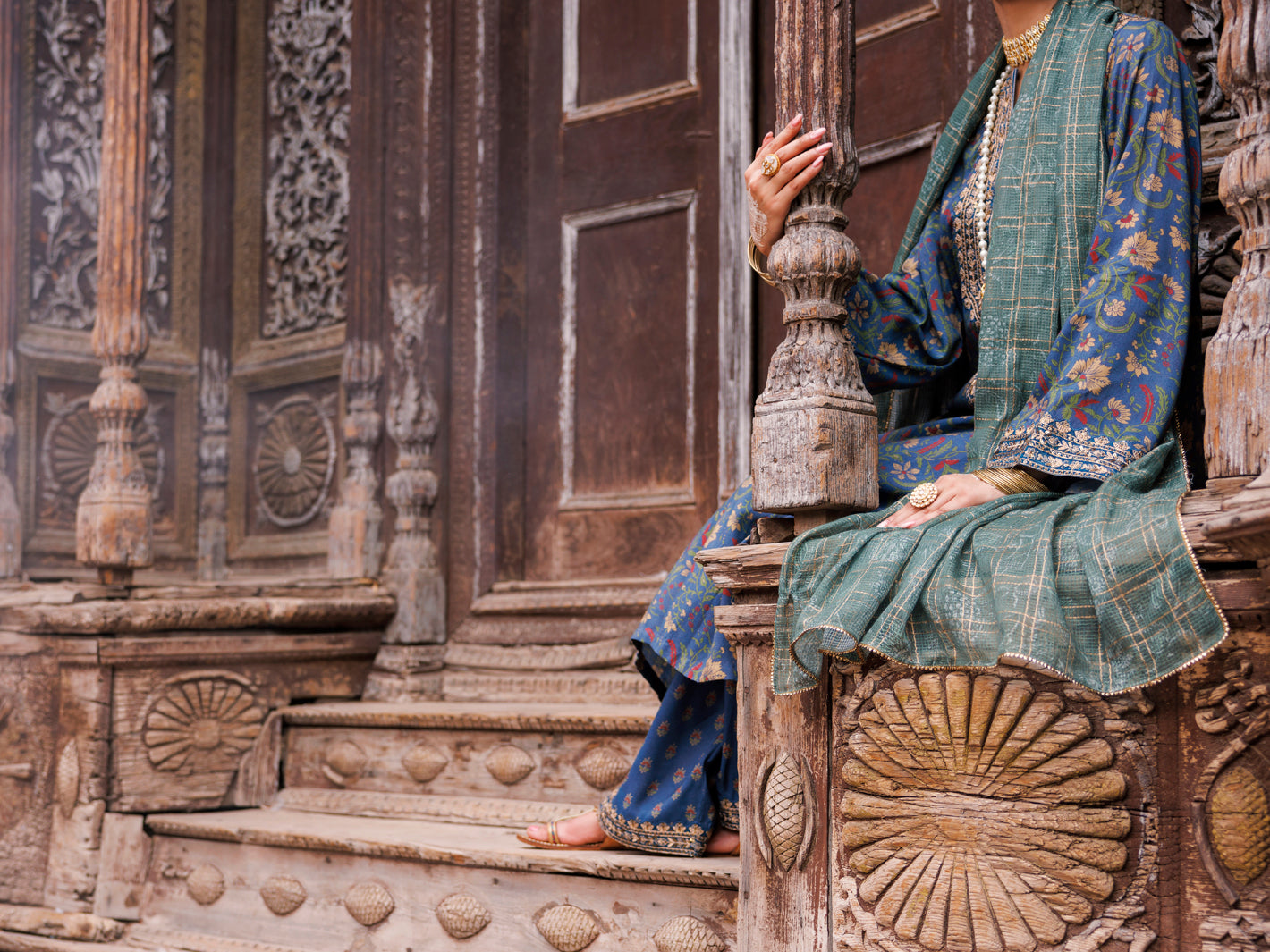 Blue Maple Silk 3Pc Stitched - AWP-3PS-668