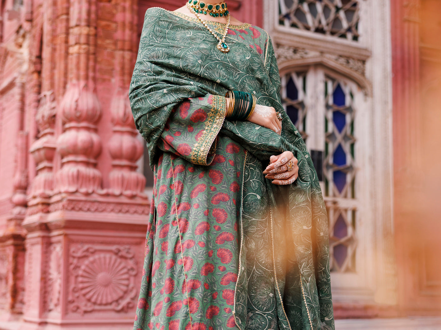 Green Maple Silk 3Pc Stitched - AWP-3PS-673