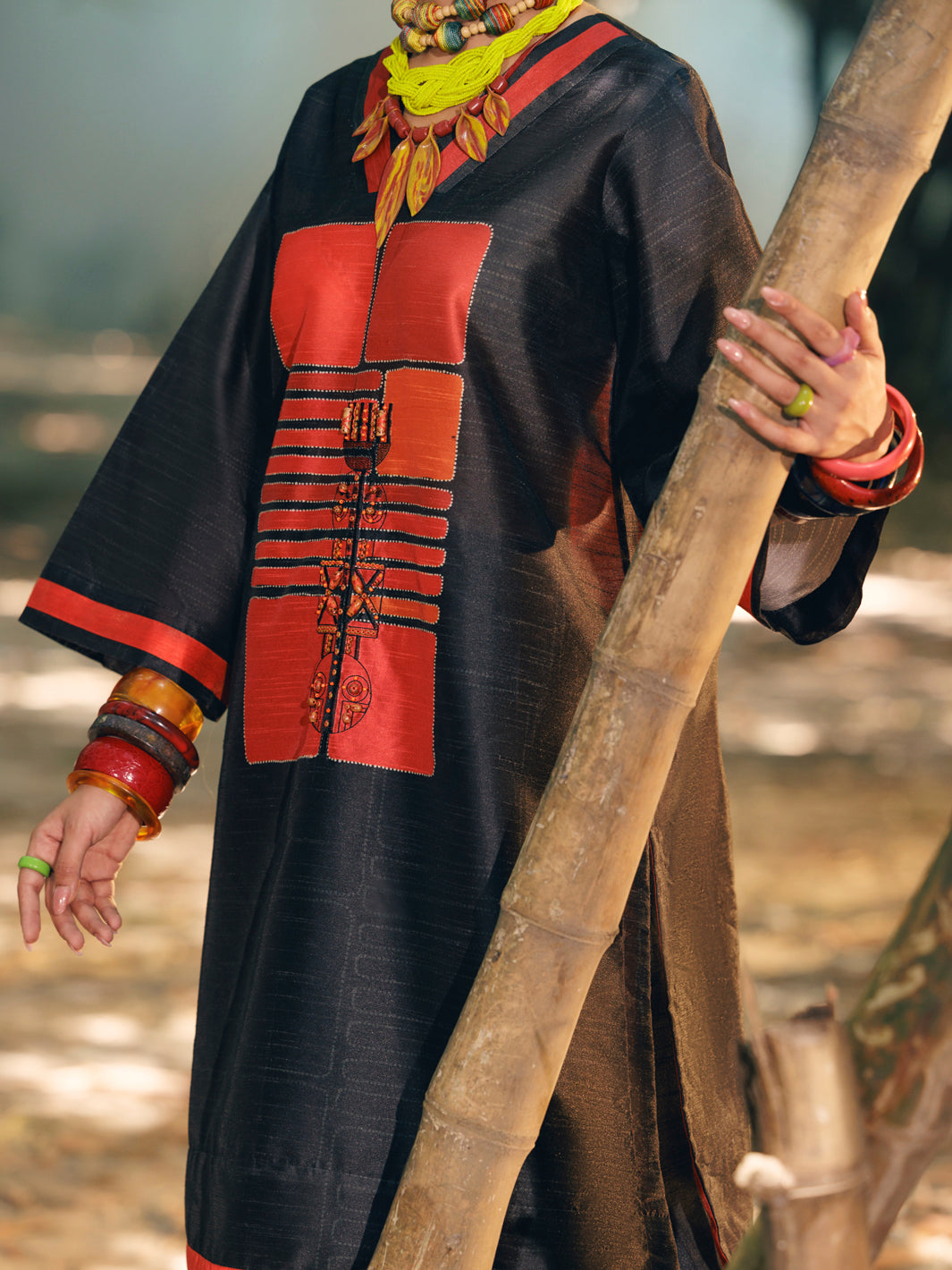 Black Raw Silk 2Pc Stitched - AWP-2PS-LKS-674