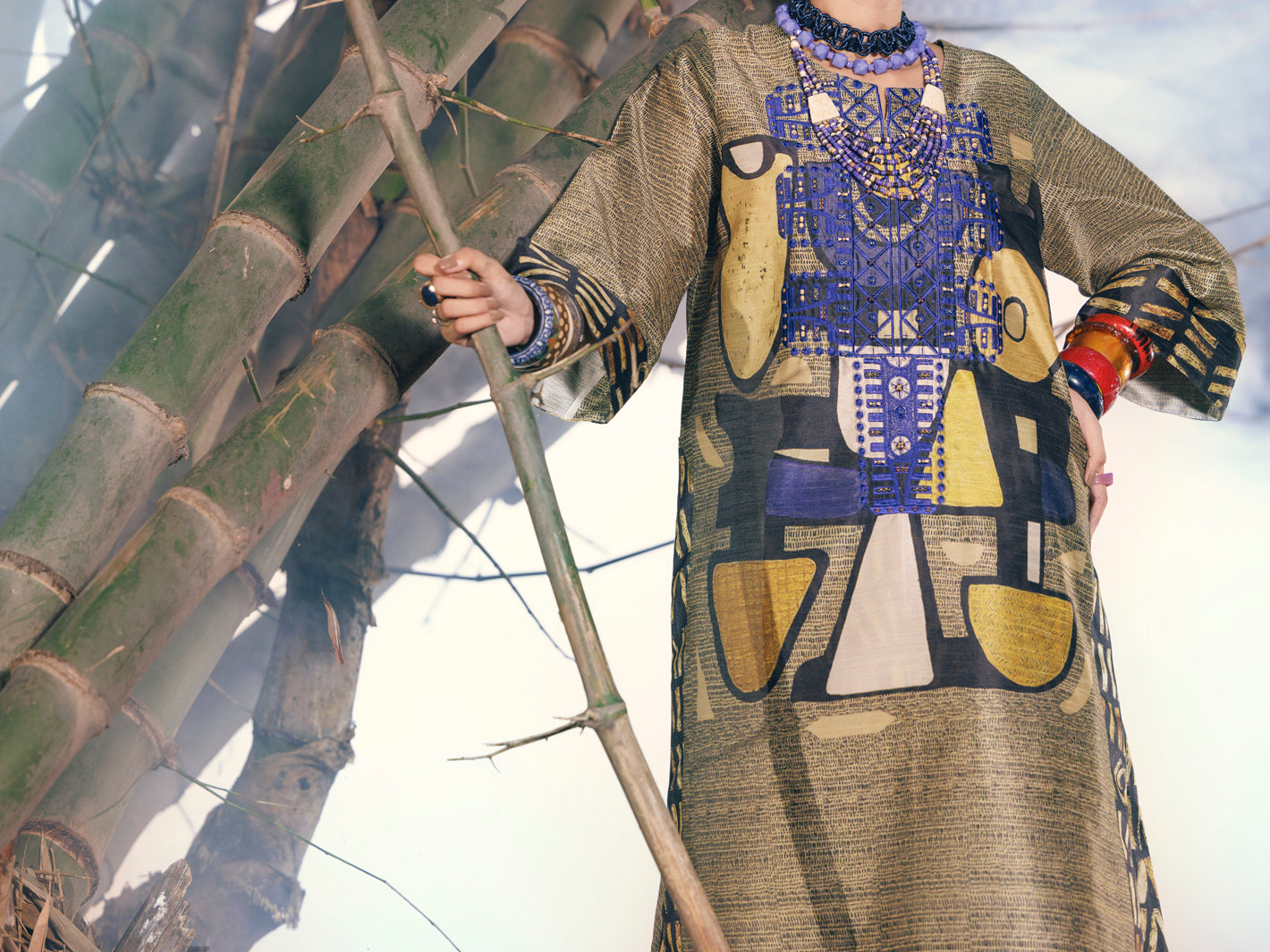 Gold Raw Silk 2Pc Stitched - AWP-2PS-LKS-678