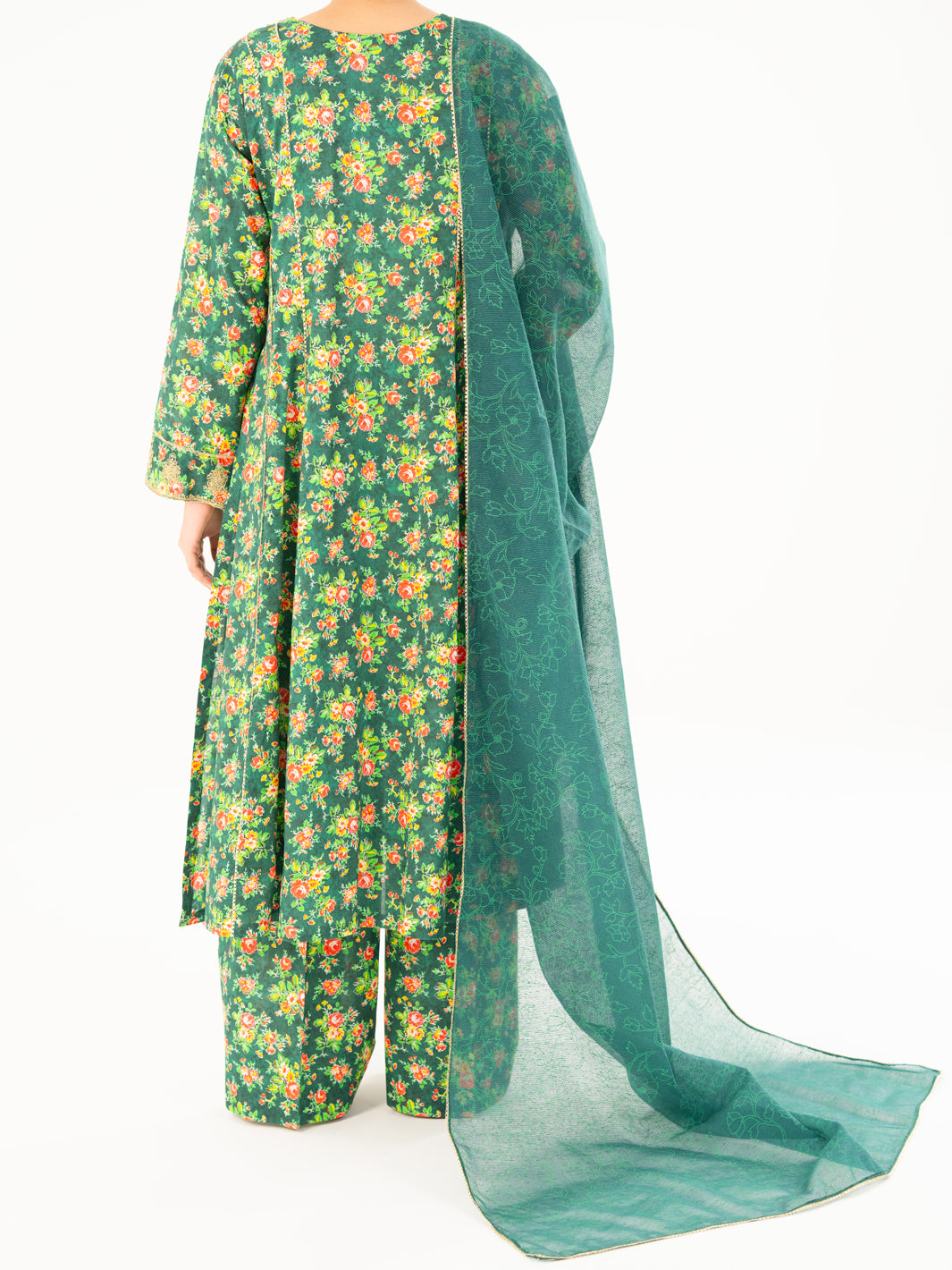 Green Cambric 3Pc Stitched - AWP-3PS-692