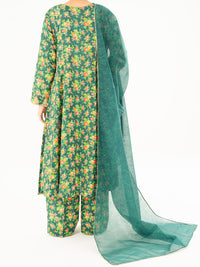 Green Cambric 3Pc Stitched - AWP-3PS-692