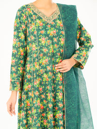 Green Cambric 3Pc Stitched - AWP-3PS-692