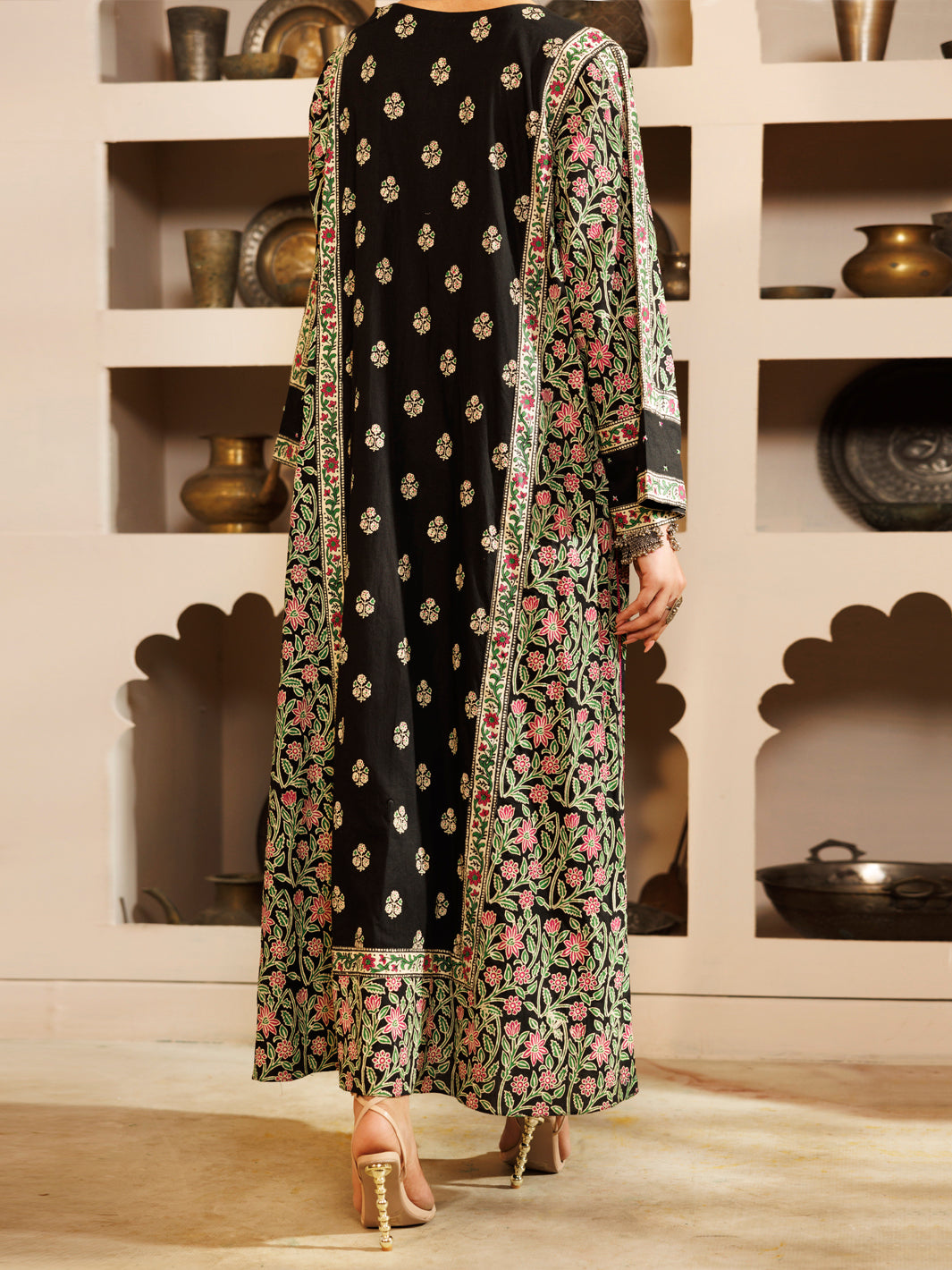 Black Jacquard 2Pc Stitched - AWP-2PS-LKS-703