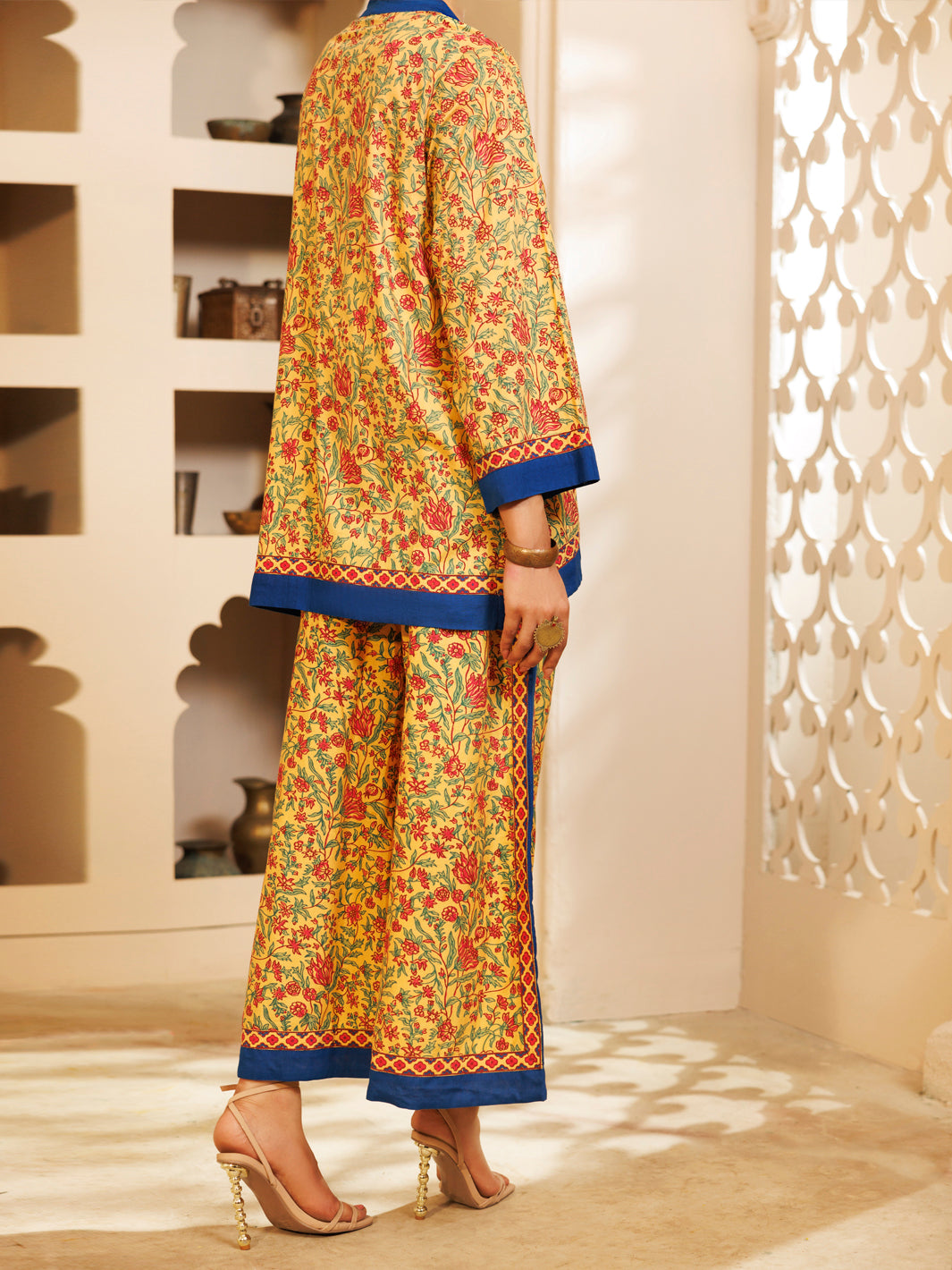 Yellow Cambric 2Pc Stitched - AWP-2PS-LKS-702