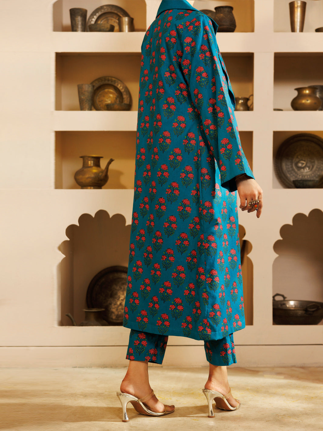 Teal Cambric 2Pc Stitched - AWP-2PS-LKS-701