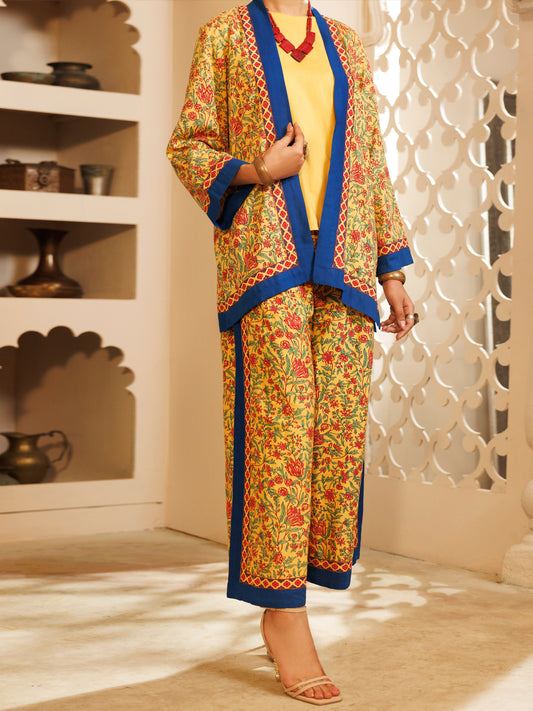 Yellow Cambric 2Pc Stitched - AWP-2PS-LKS-702