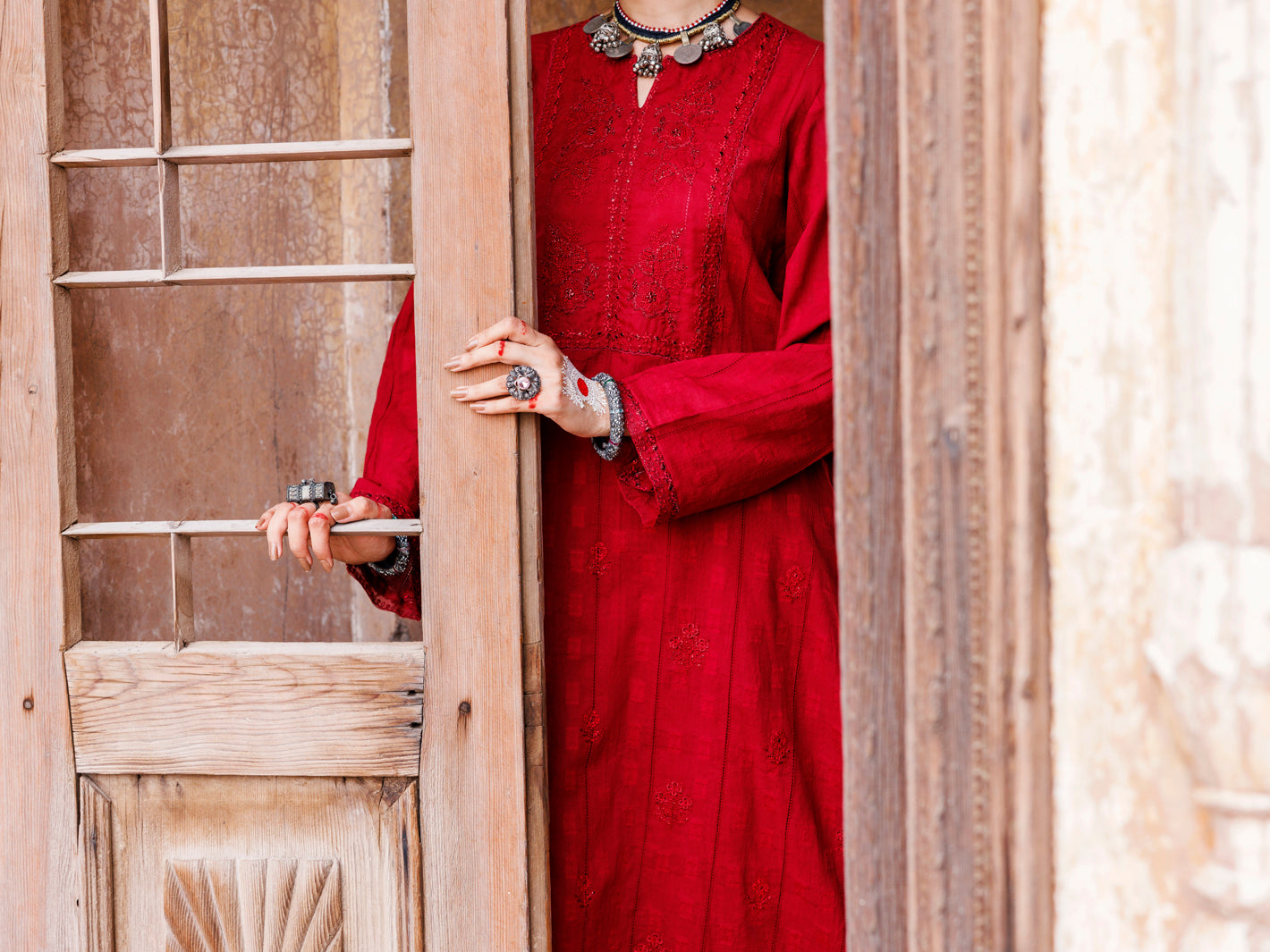 Red Lino Kara Kurti - AWP-LK-707A