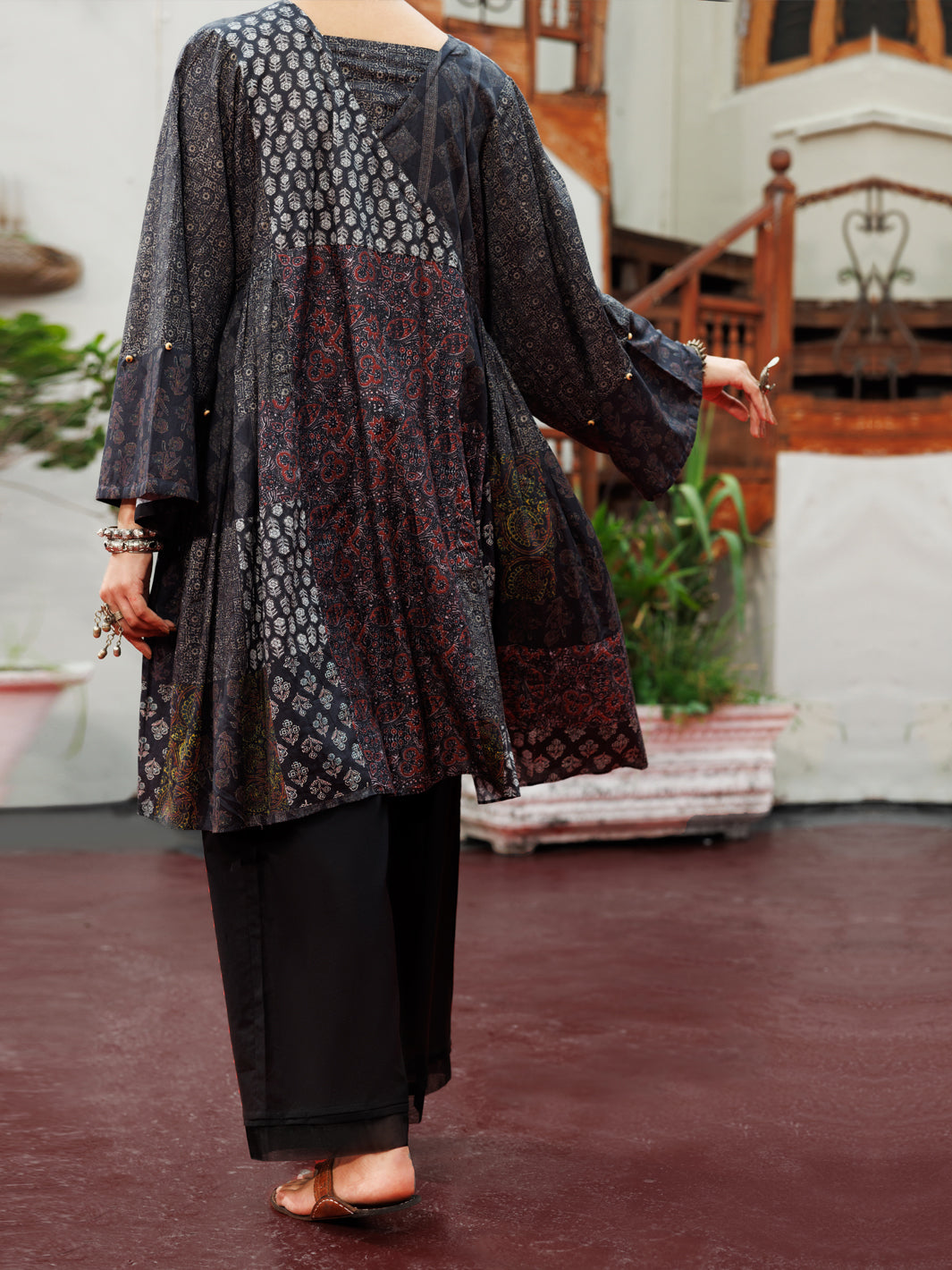 Black Cambric Tunic - AWP-LK-716