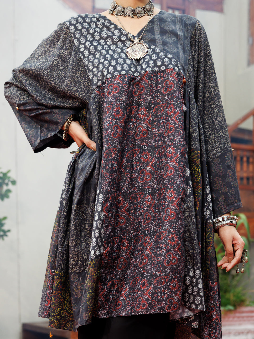 Black Cambric Tunic - AWP-LK-716