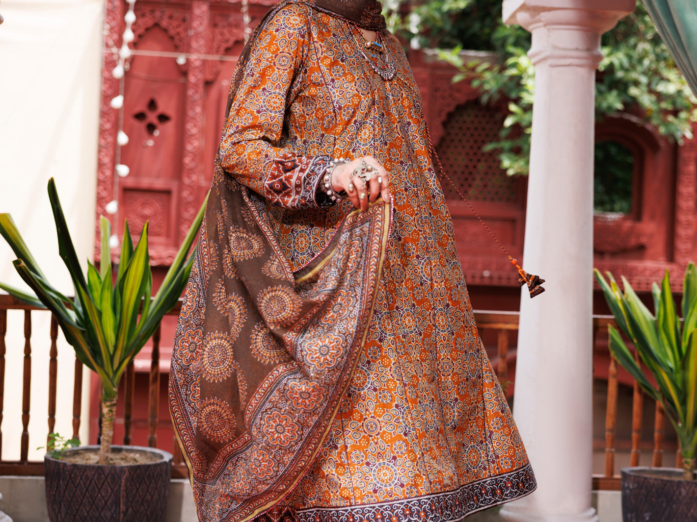 Brown Cambric 3Pc Stitched - AWP-3PS-739A