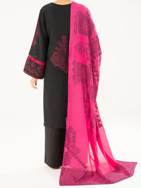 Black Jacquard 3Pc Stitched - AWP-3PS-750