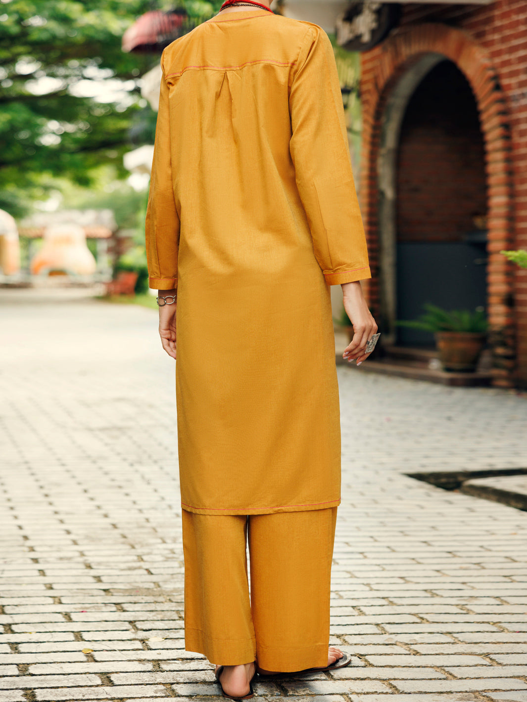 Mustard Yarn Dyed 2 Piece Stitched - AL-2PS-LKS-985