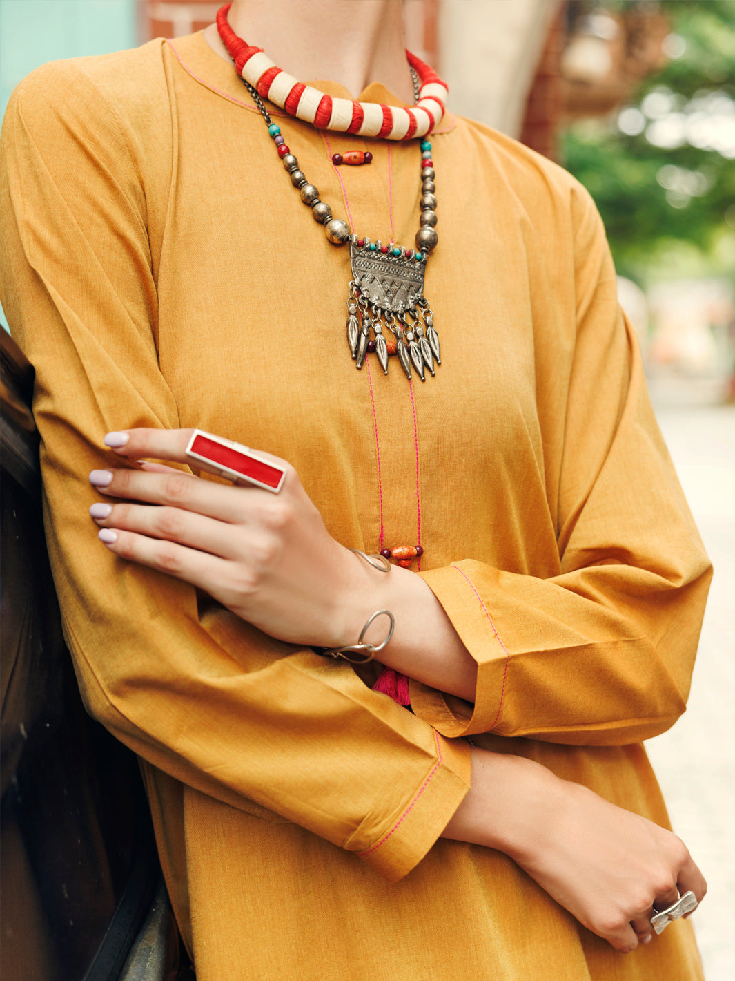 Mustard Yarn Dyed 2 Piece Stitched - AL-2PS-LKS-985