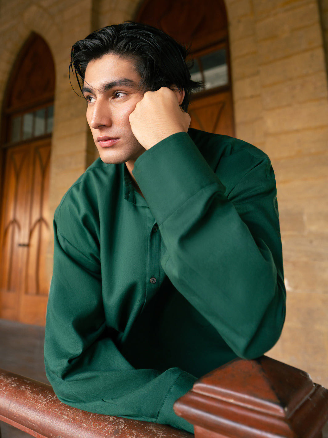 Green Cotton Cuts & Sew Kurta - ALCR-K-061