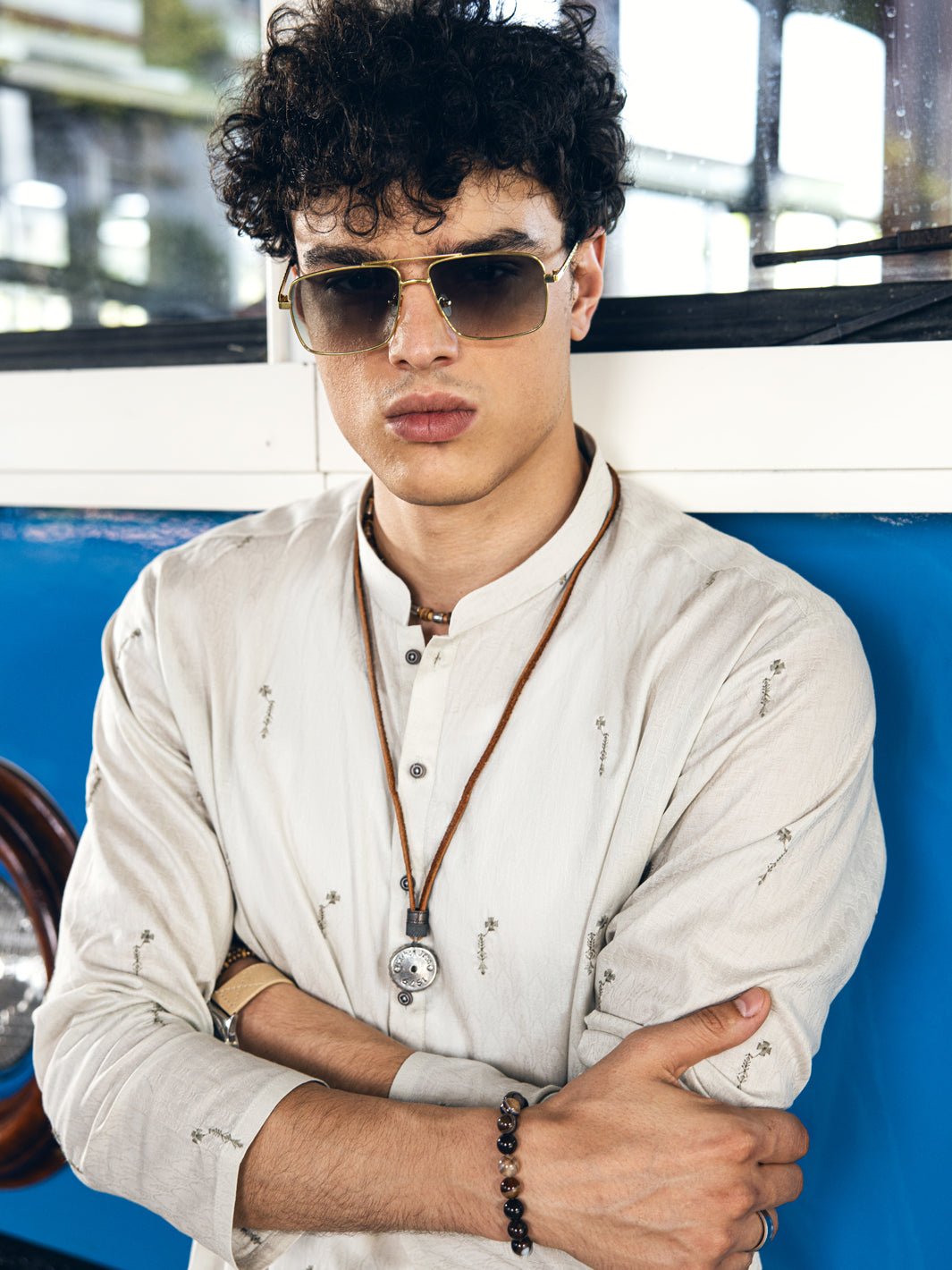 Light Grey Cotton Kurta - AL-K-1147C - Almirah Online