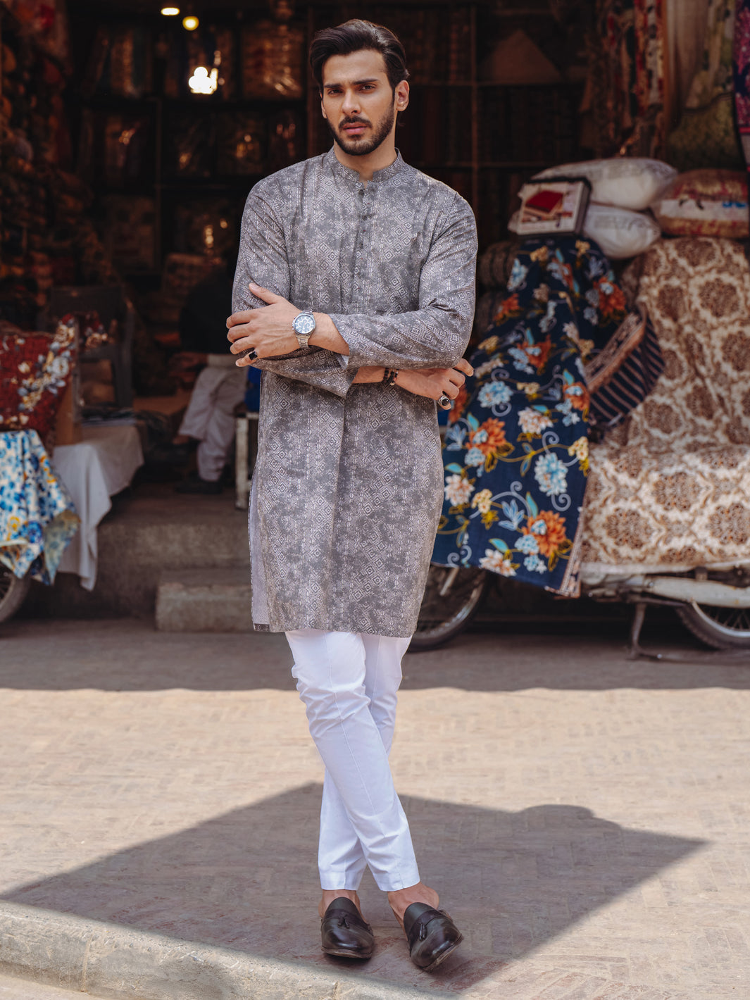 Brown Cotton Kurta - AL-K-1188