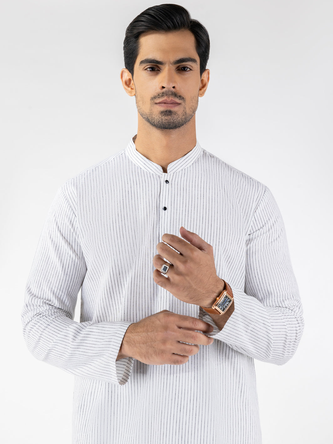 White Blended Kurta - AL-K-1248