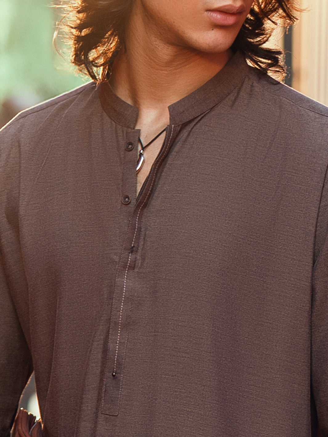 Brown Kameez Shalwar - AL-KS-3276