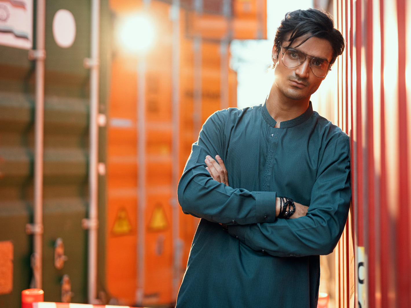 Teal Semi-Formal Kameez Shalwar - AL-KS-3252