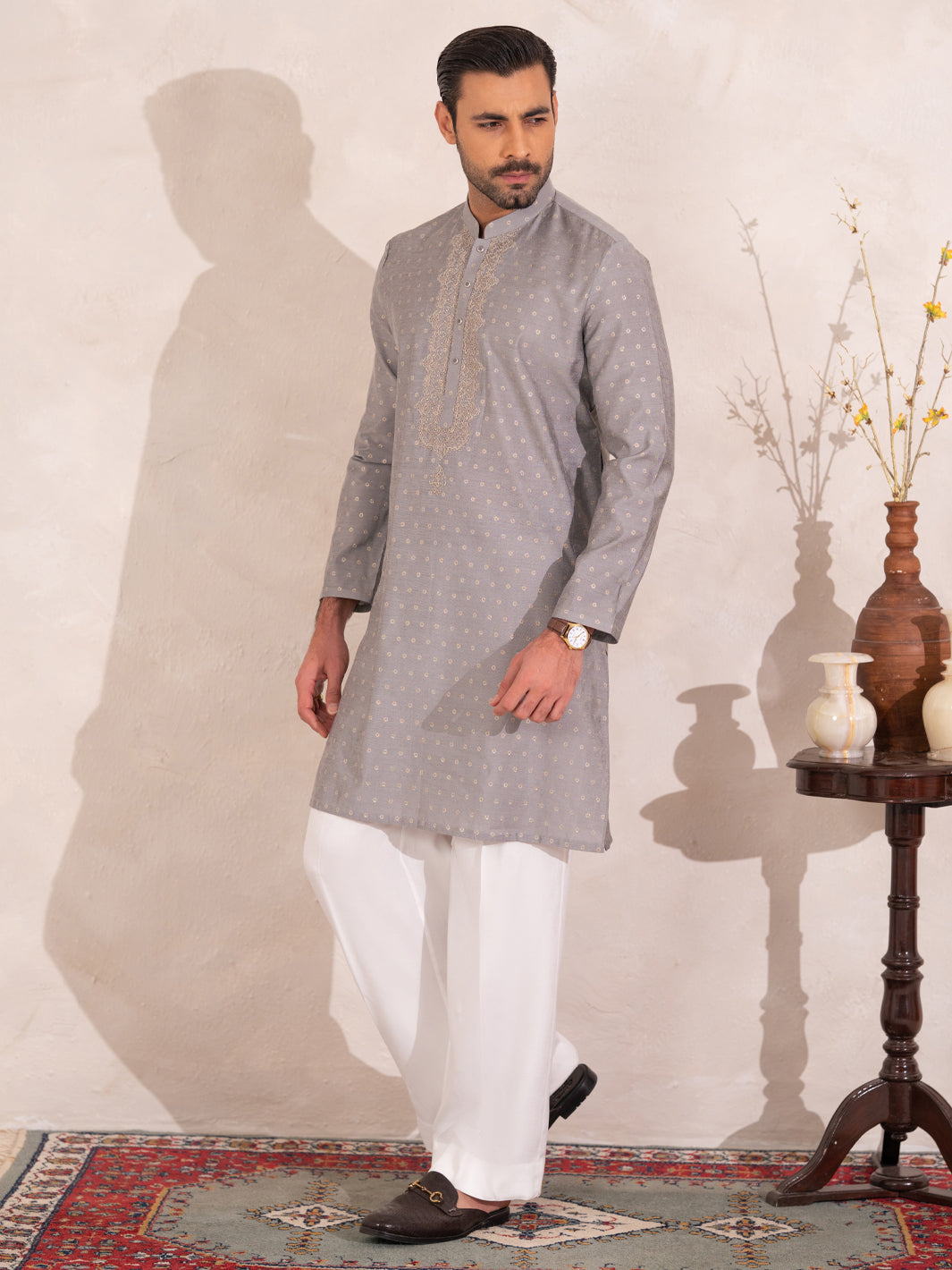 Grey Plain Special Kurta - AL-K-SP-072A