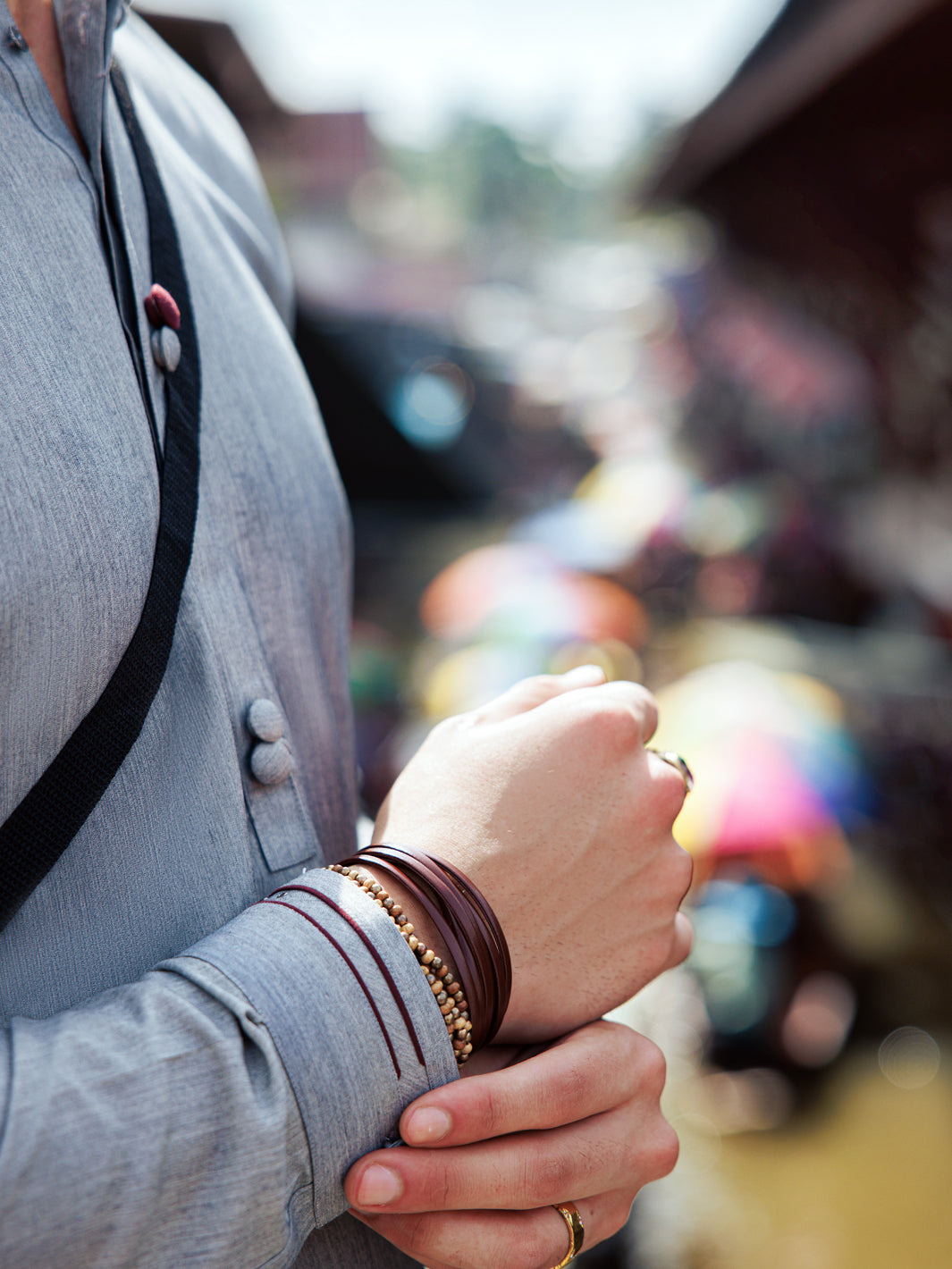 Light Grey Blended Kameez Shalwar - AL-KS-2991 - Almirah Online