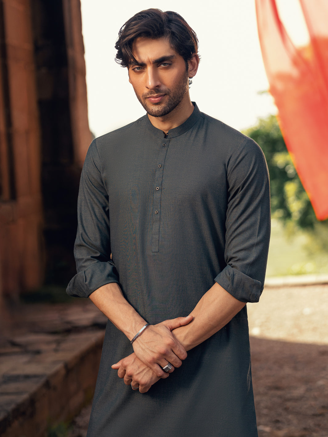 Green Cut & Sew Kameez Shalwar - AL-KS-3178