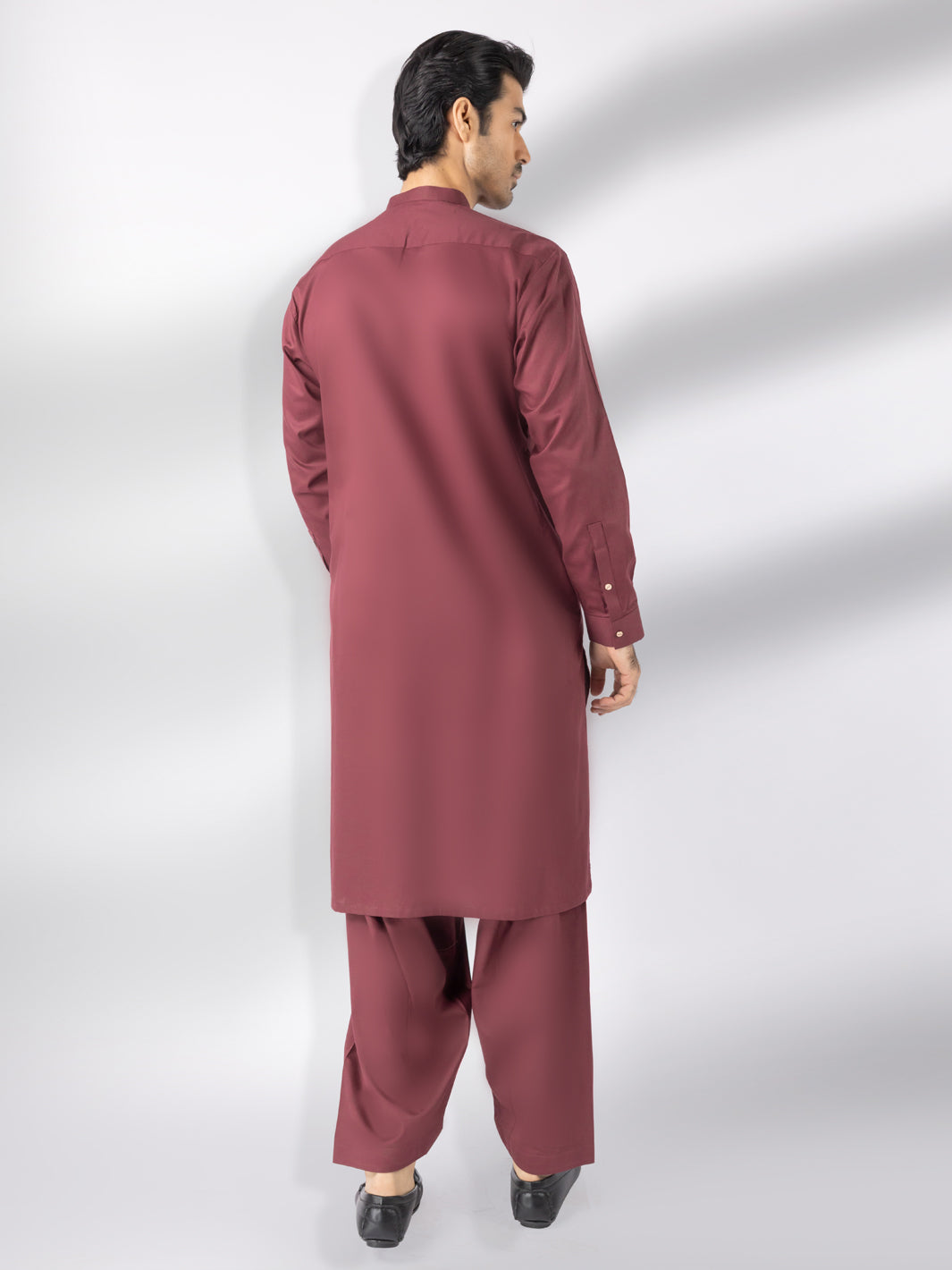 Maroon Blended Kameez Shalwar - AL-KS-3243F