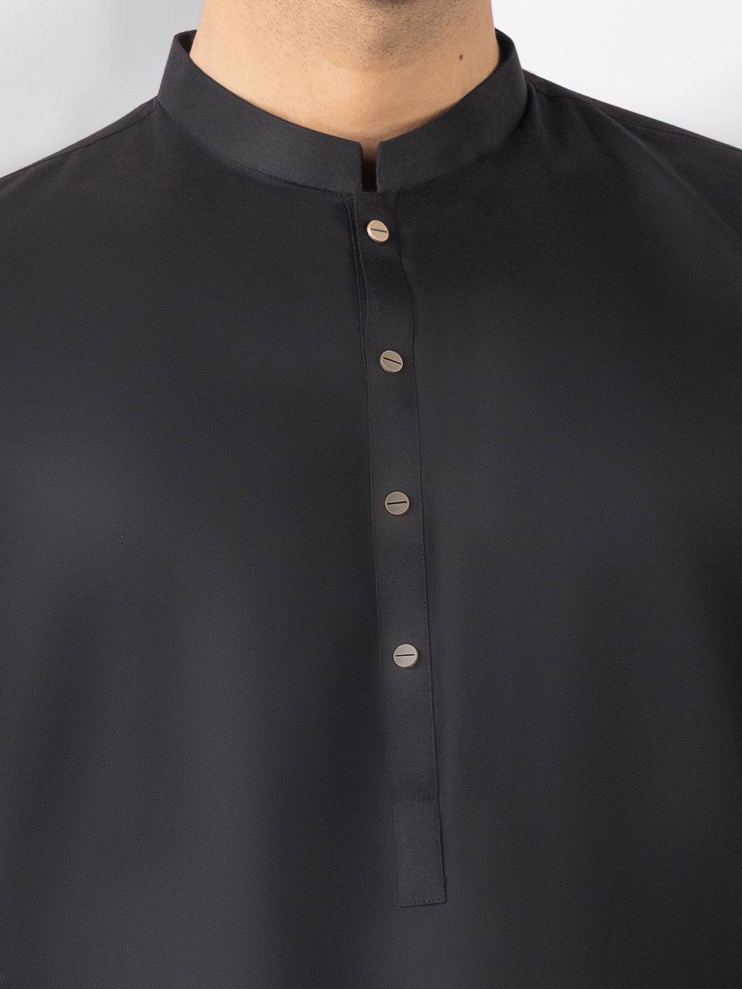 Black Blended Kameez Shalwar - AL-KS-3243H